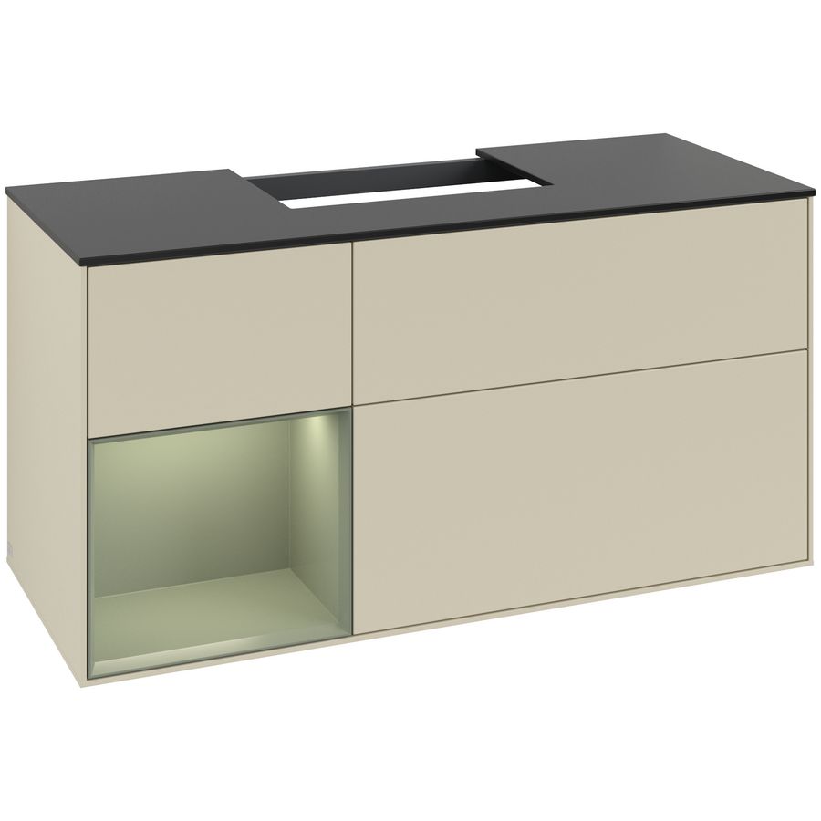 Wastafelonderkast Finion 1200x603x501mm S.Grey Matt Lacquer G162GMHJ