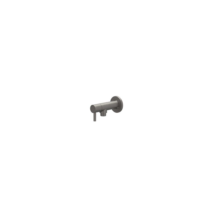Hoekstopkraan 1/2" x 3/8" geborsteld metal black PVD