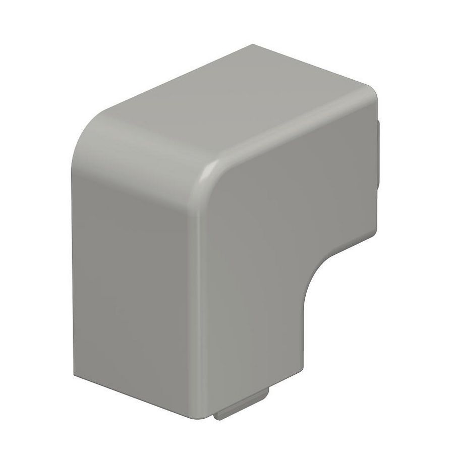 Deksel platte hoek 30x30mm polyvinylchlorid steengrijs VVE=4