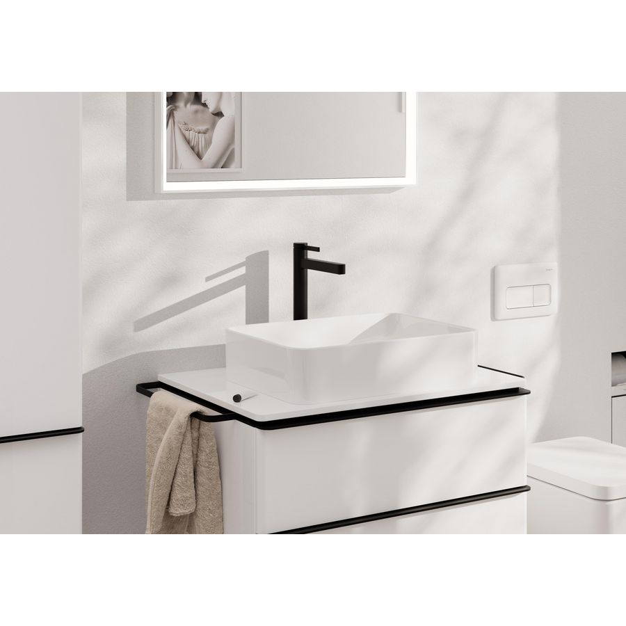 Wastafelmengkraan Finoris 1-hendel 260 CoolStart push open mat zwart