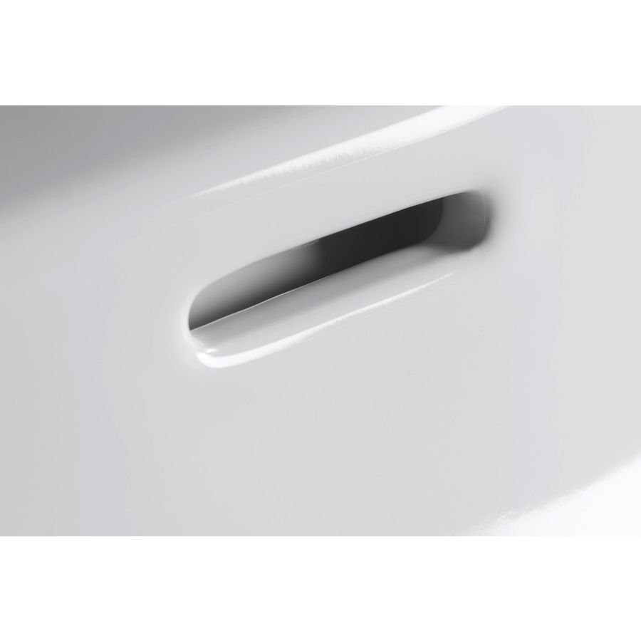 SERIES 1930 #047658 inbouwwastafel 580mm wit met kraangat met overloop