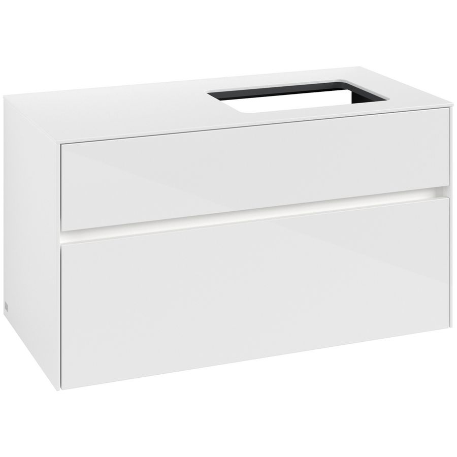 Wastafelonderkast Collaro 1000x548x500mm Glossy White C111B0DH