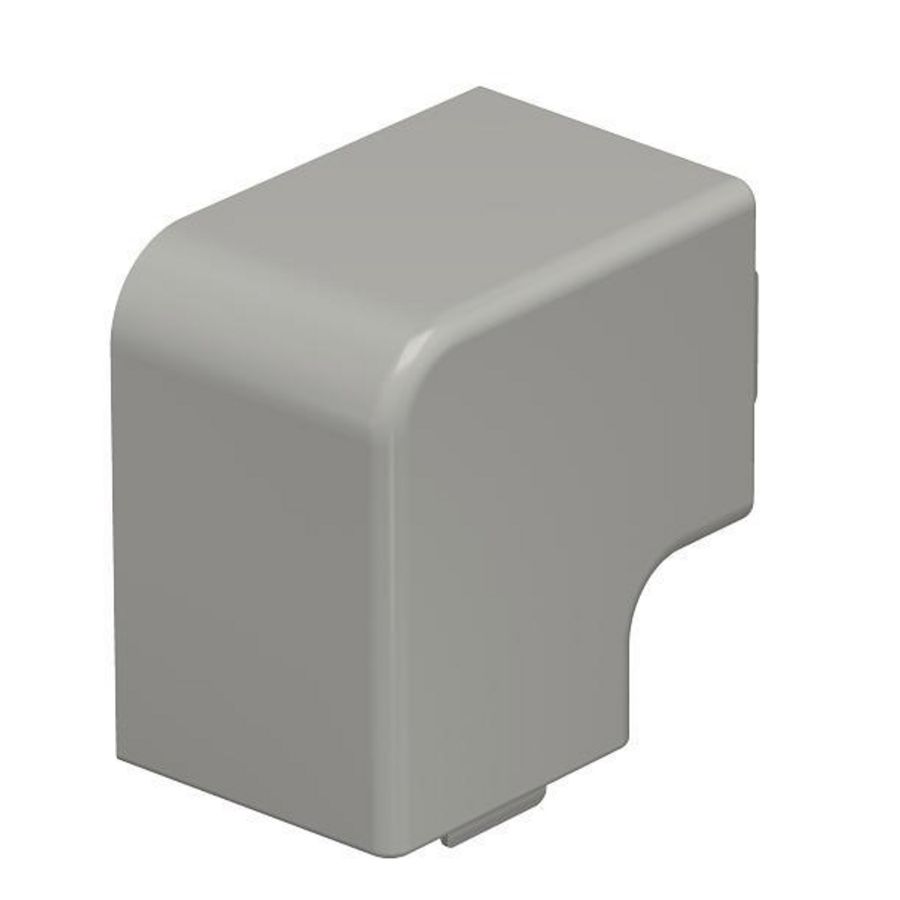 Deksel platte hoek 40x40mm polyvinylchlorid steengrijs VVE=4
