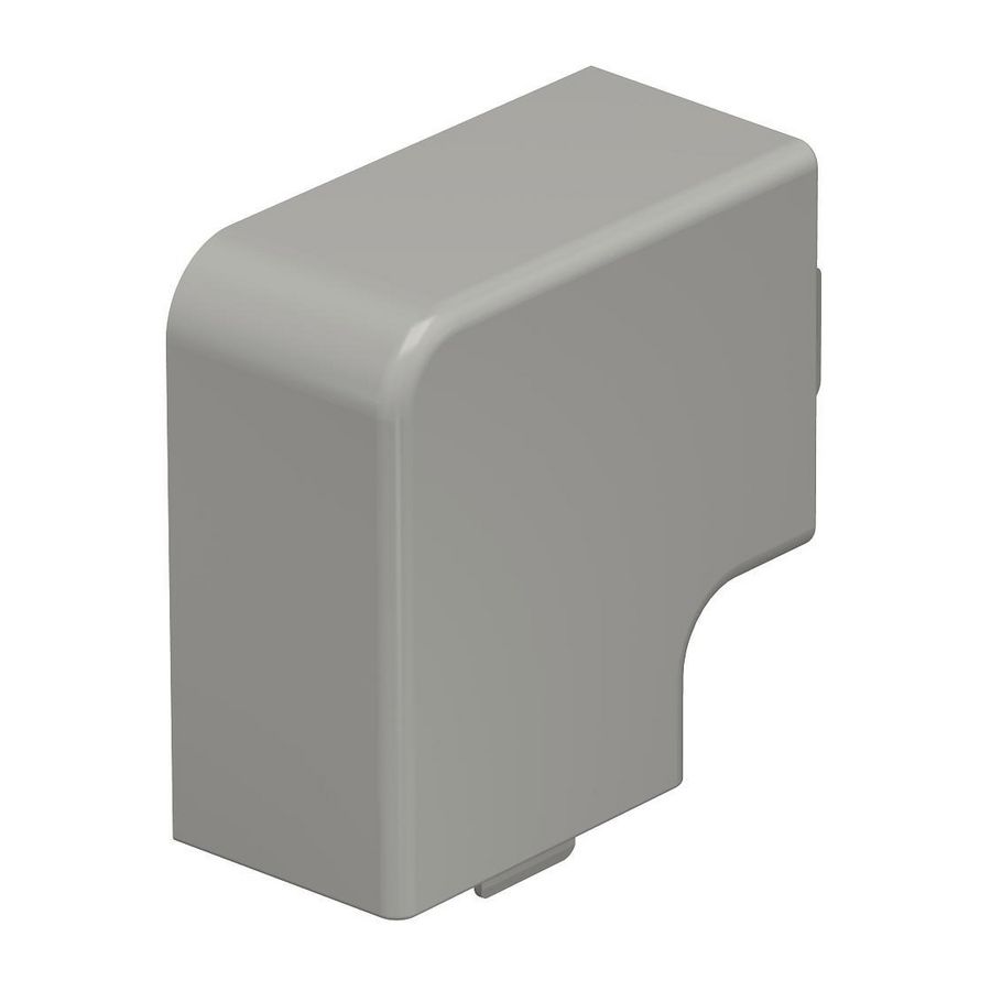 Deksel platte hoek 30x45mm polyvinylchlorid steengrijs VVE=4