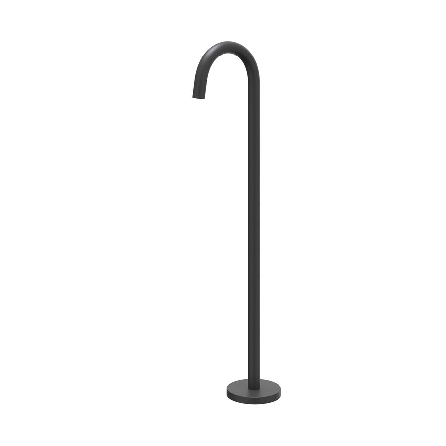 Baduitloop vrijstaand 1/2" mat zwart
