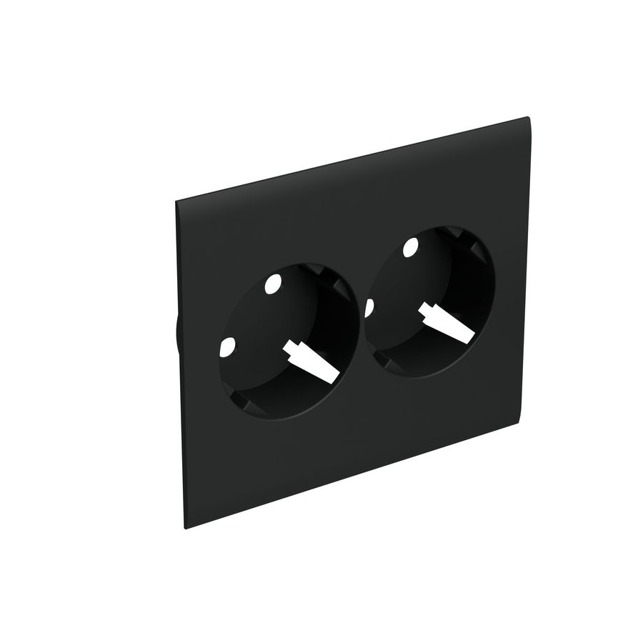 Wandcontactdoos UM afdekplaat RAL9017 VVE=20