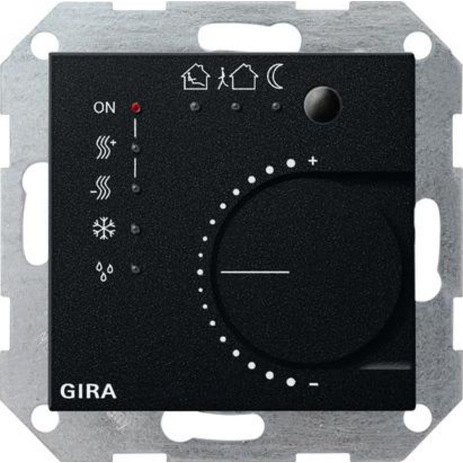 Thermostaat drukcontactinterface/F 4-voudig KNX System 55 zwart m