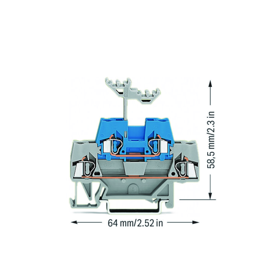 2-etageklem Rijg-/rijgklem rail 35x15+35x7,5 280-533 VVE=50
