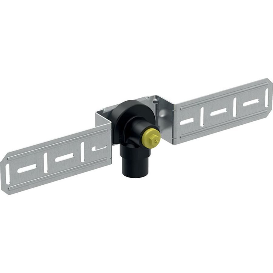 Muurplaat FLOWFIT pers 1x op montageplaat geluidssol 16x1/2"bn.dr.