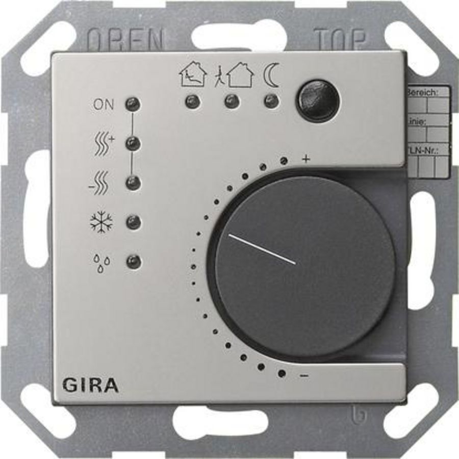 Thermostaat drukcontactinterface/F 4-voudig KNX System 55 edelstaal