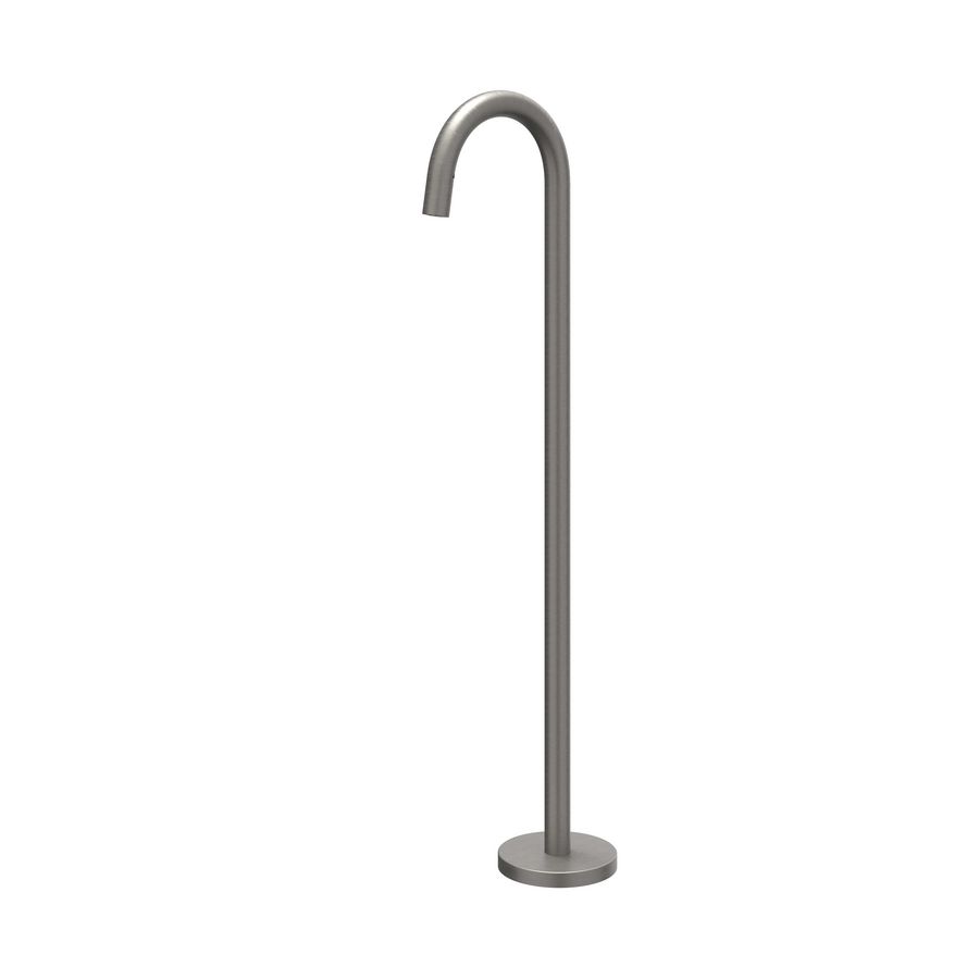 Baduitloop vrijstaand 1/2" geborsteld metal black PVD