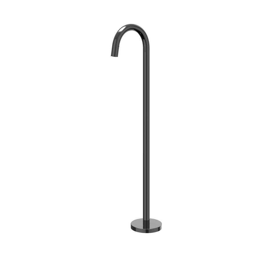 Baduitloop vrijstaand 1/2" zwart chroom