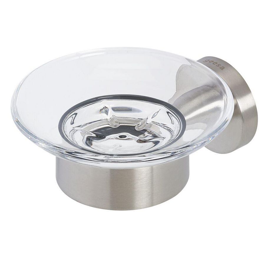 Zeephouder helder glas met wandbevestiging RVS NEMOX