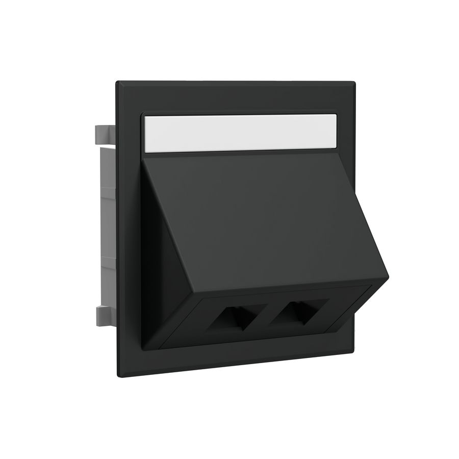 Data-aansluiting dubbel excl. RJ45-connector RAL9017 VVE=10