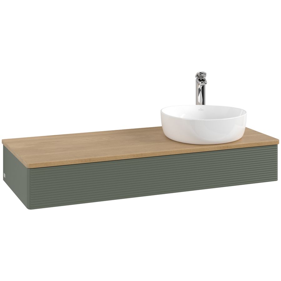 Wastafelonderkast Antao 1200x190x500mm L.Green Matt Lacquer L12151HL