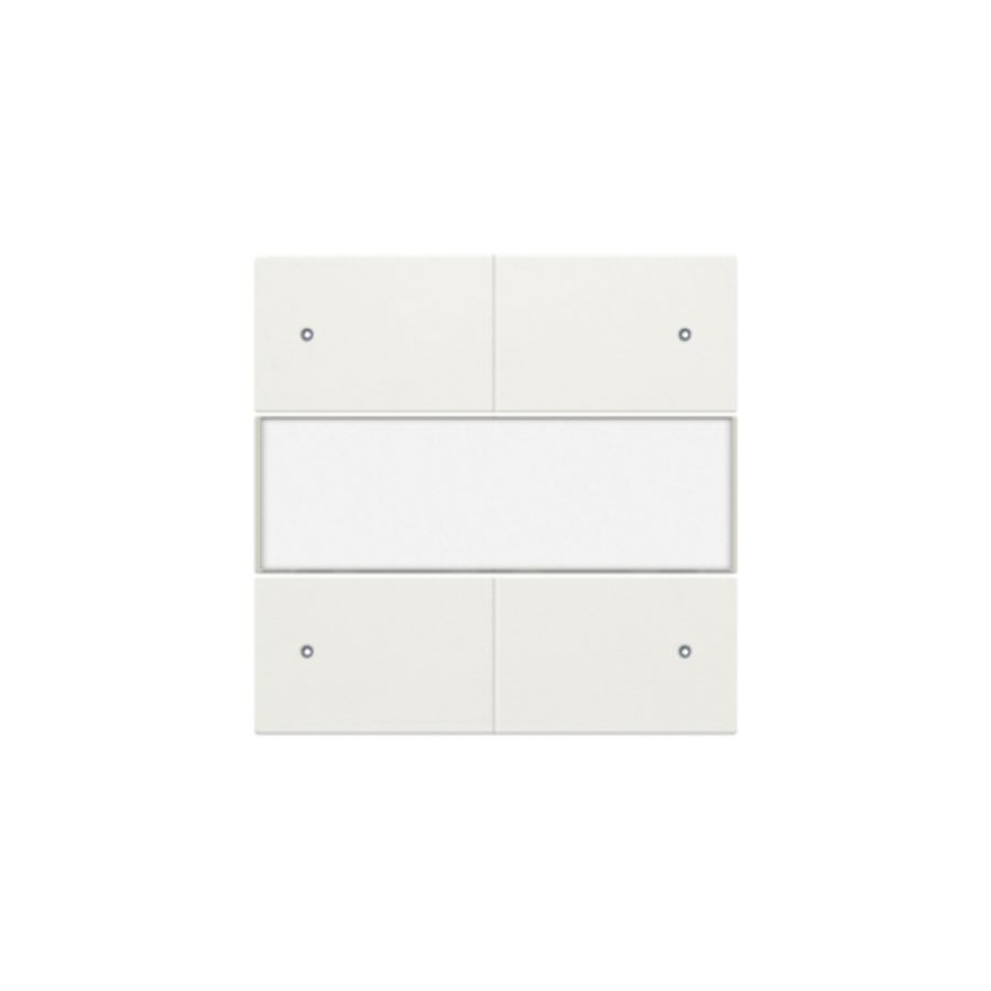 Afwerkingsset 4-voudige pot.vrij knop 24V Led/tekst white