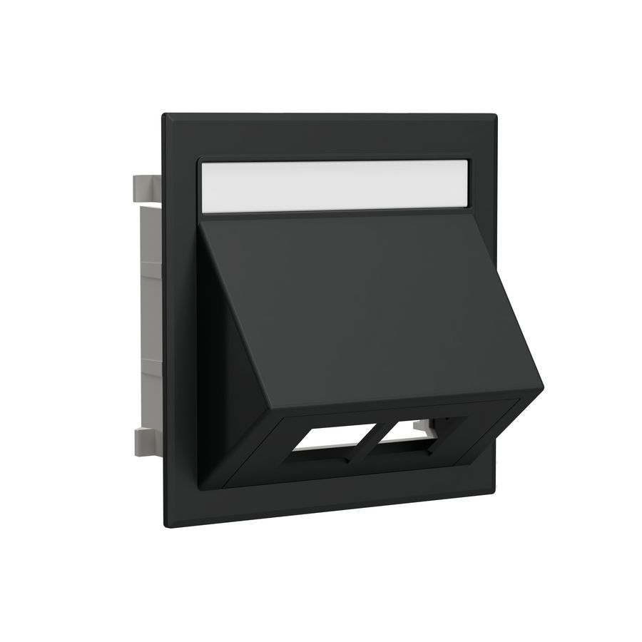 Data-aansluiting dubbel excl. RJ45-connector RAL9017 VVE=10