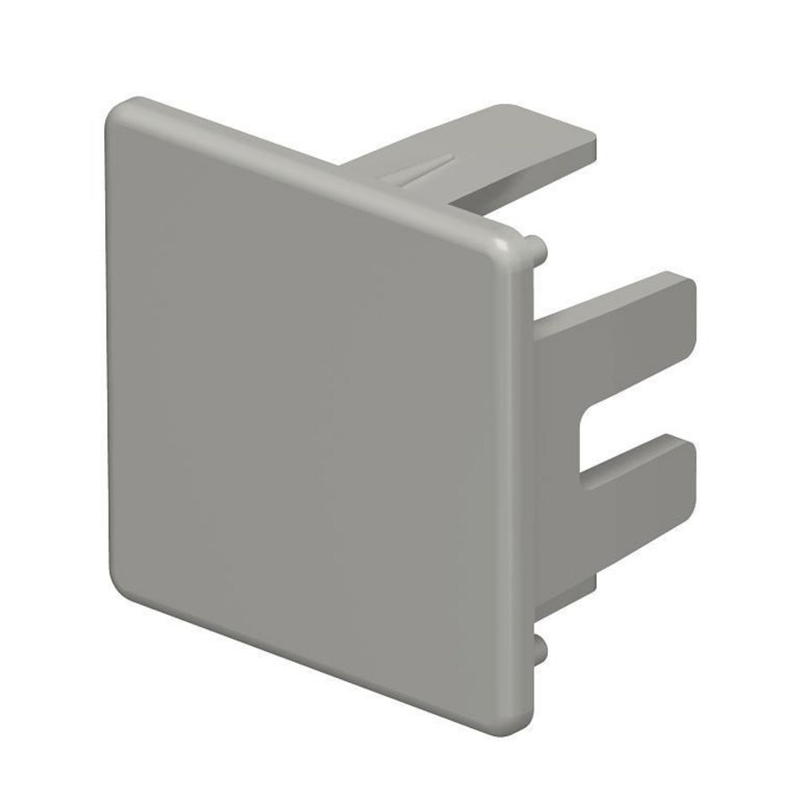 Eindstuk 30x30mm polyvinylchlorid steengrijs VVE=10