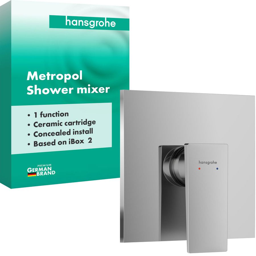 Metropol 1-hendel afbouwdeel inbouwdouchemengkraan voor 1 functie chroom