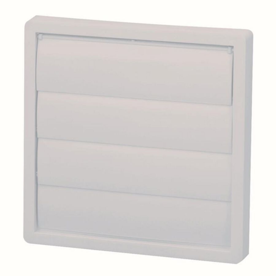 Jalouzieklep kunststof zelfsluitend 243x243mm PER-200W lichtgrijs RAL7035