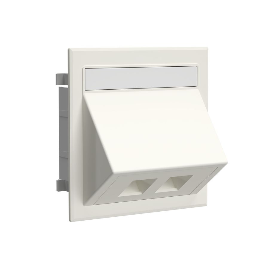 Data-aansluiting dubbel excl. RJ45-connector RAL9010 VVE=10