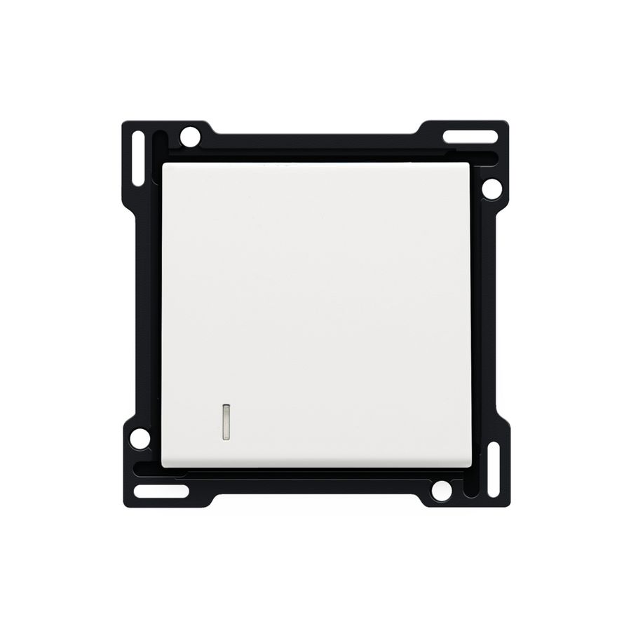 Afwerkingsset lens enkelvoudige schakelaar/knop white c.