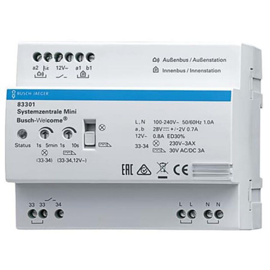 Welcome systeemcentrale mini DIN-rail
