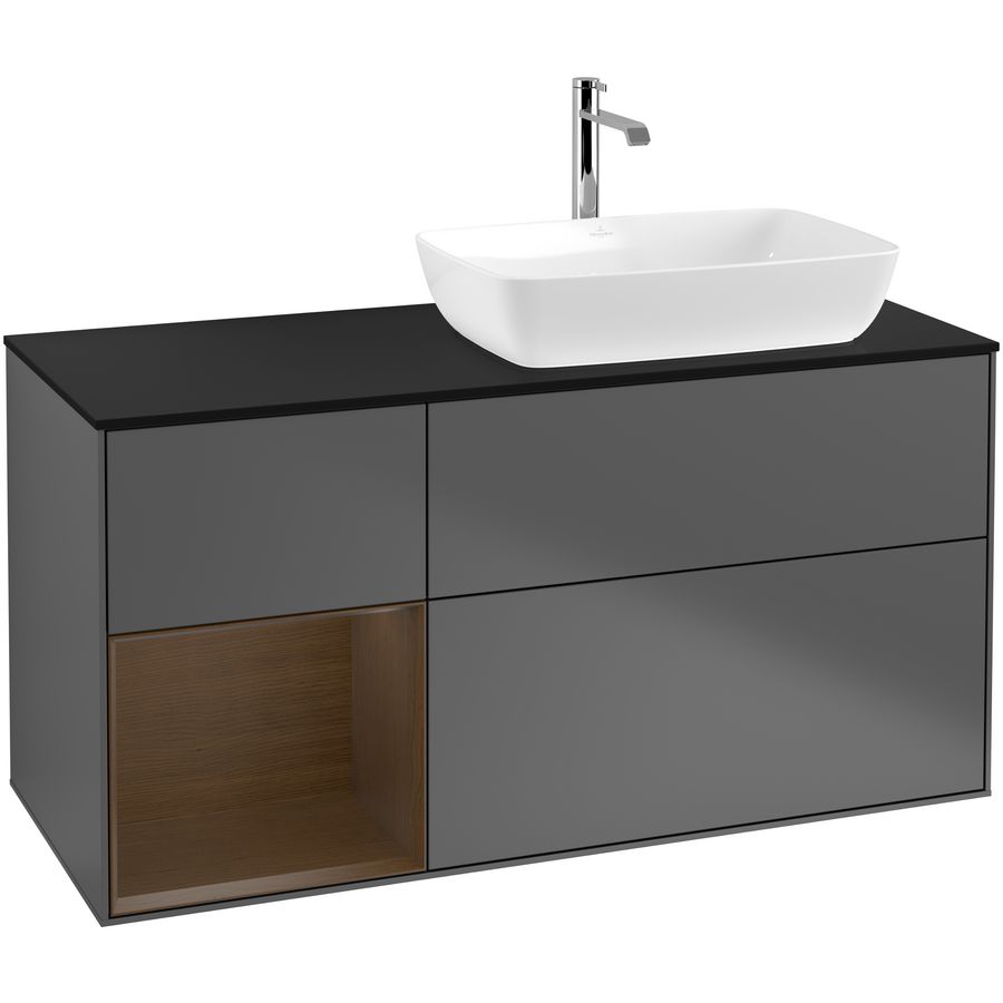Wastafelonderkast Finion 1200x603x501mm Antr. Matt Lacquer G802GNGK