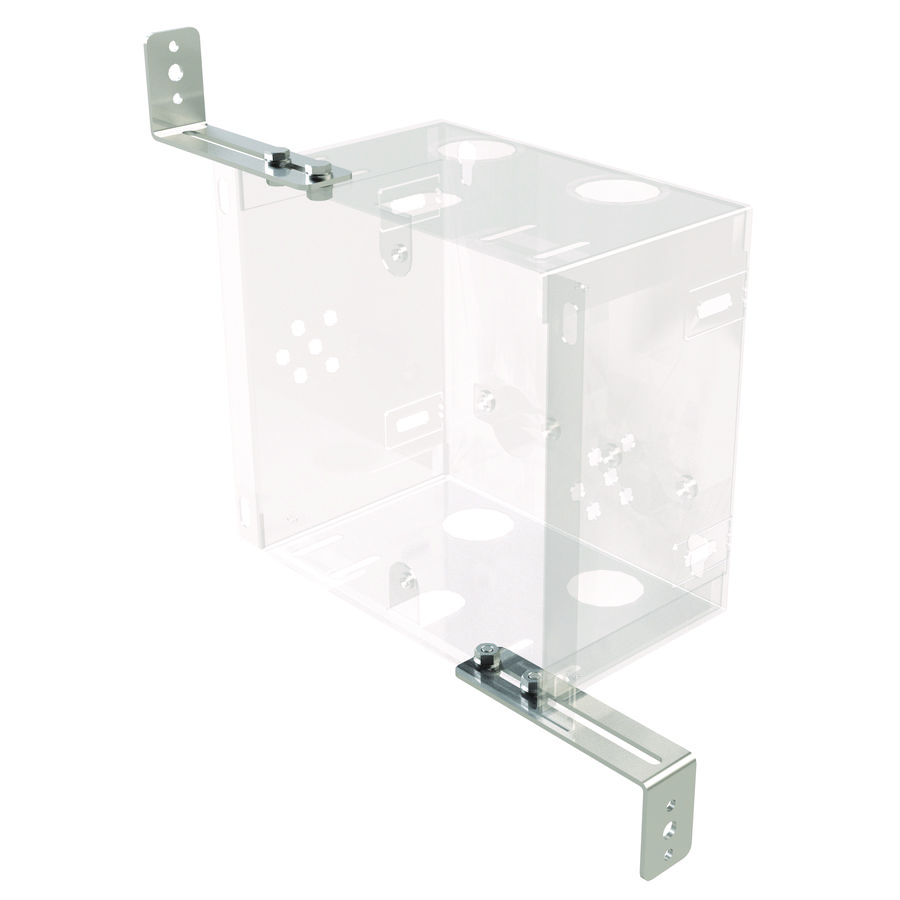 Afdekplaat van kunststof wit tbv afsluiter-watermeter-kast