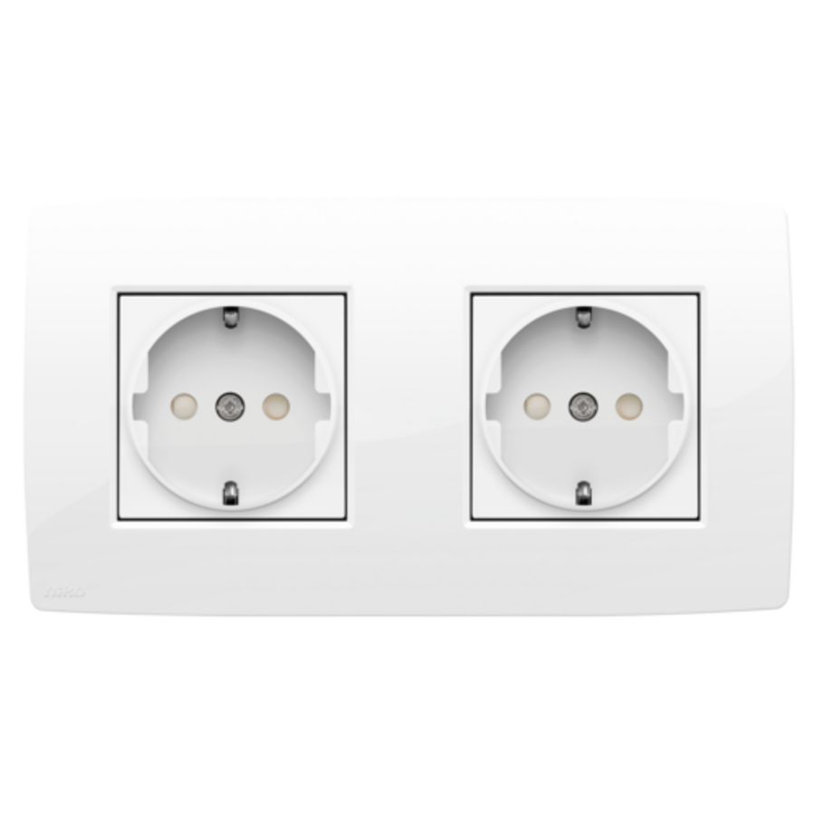 2voudig HOR stopcontact voll.apparaat br.white VVE=5