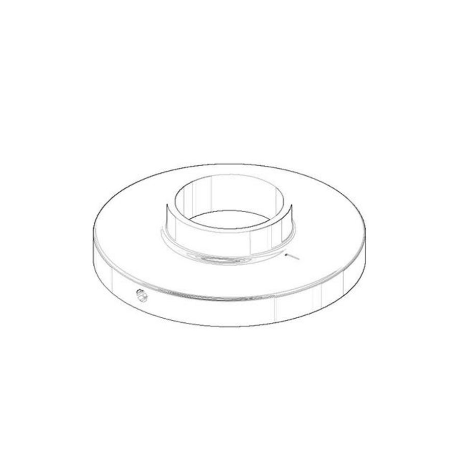 Rozet 85x20,5mm Platina gebors.