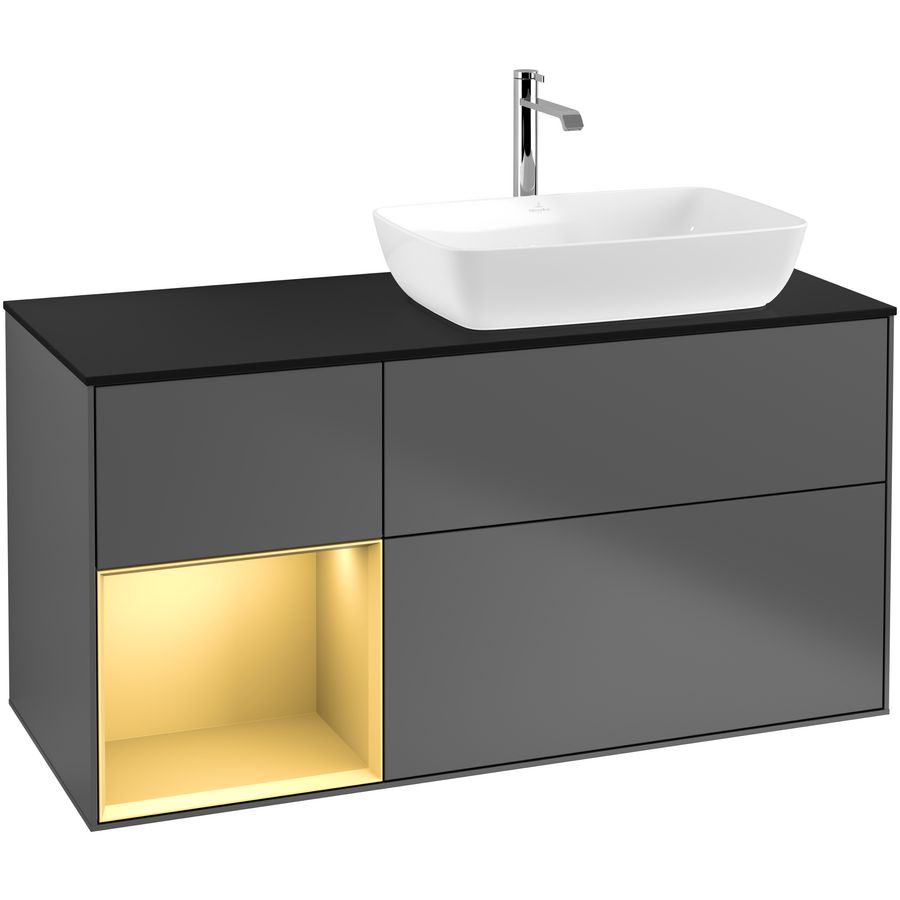 Wastafelonderkast Finion 1200x603x501mm Antr. Matt Lacquer G802HFGK