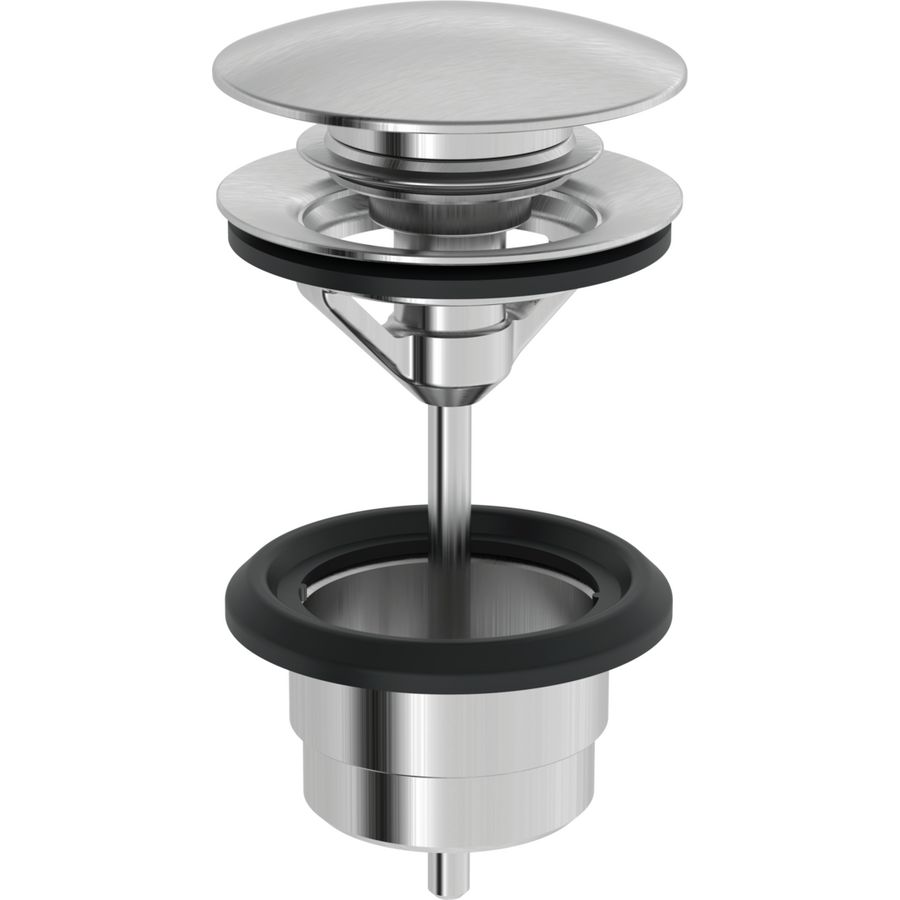 "Pop up" afvoer, Roestvrij staal