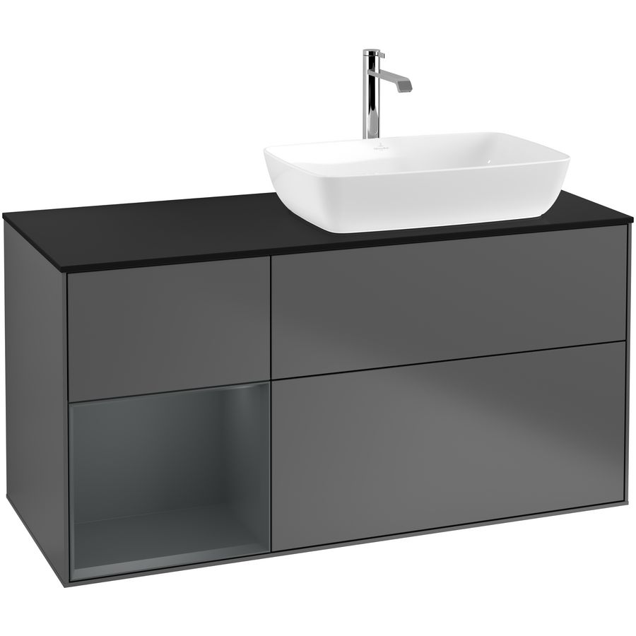 Wastafelonderkast Finion 1200x603x501mm Antr. Matt Lacquer G802HGGK