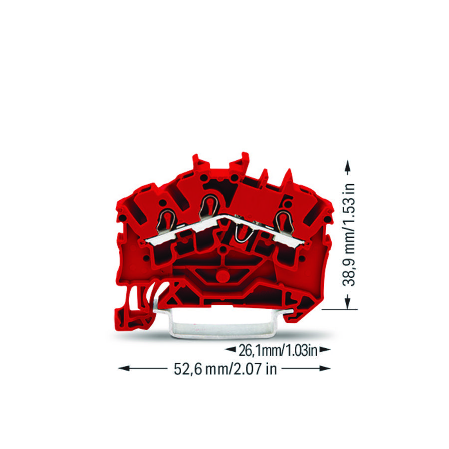 3-draads rijg 2,5mm² voor Ex e II-rood 2002-6303 VVE=100