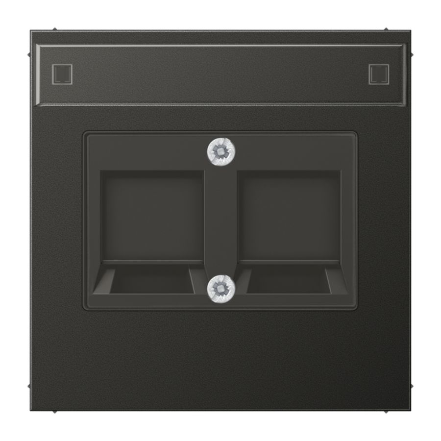 Afdekking antraciet voor mod.jack 2-voudig LS VVE=10