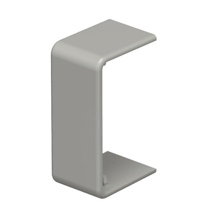 Naadafdekking 15x30mm polyvinylchlorid steengrijs VVE=10