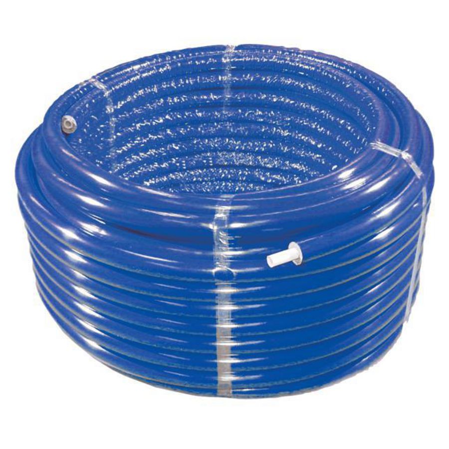 Rol a 25mtr. TIGRIS PEX/AL Buis+ 9mm isolatie blauw 32x3mm