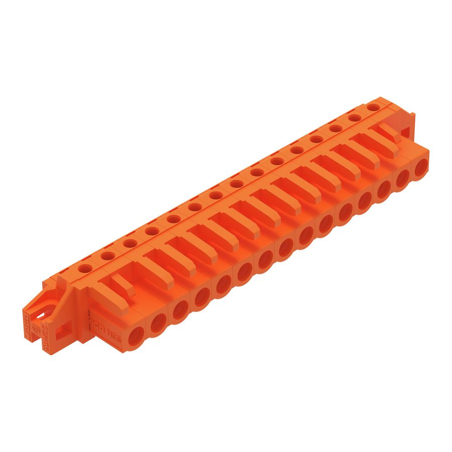 THT FE steker HA raster 5,08mm oranje 232-275/031-000 VVE=25