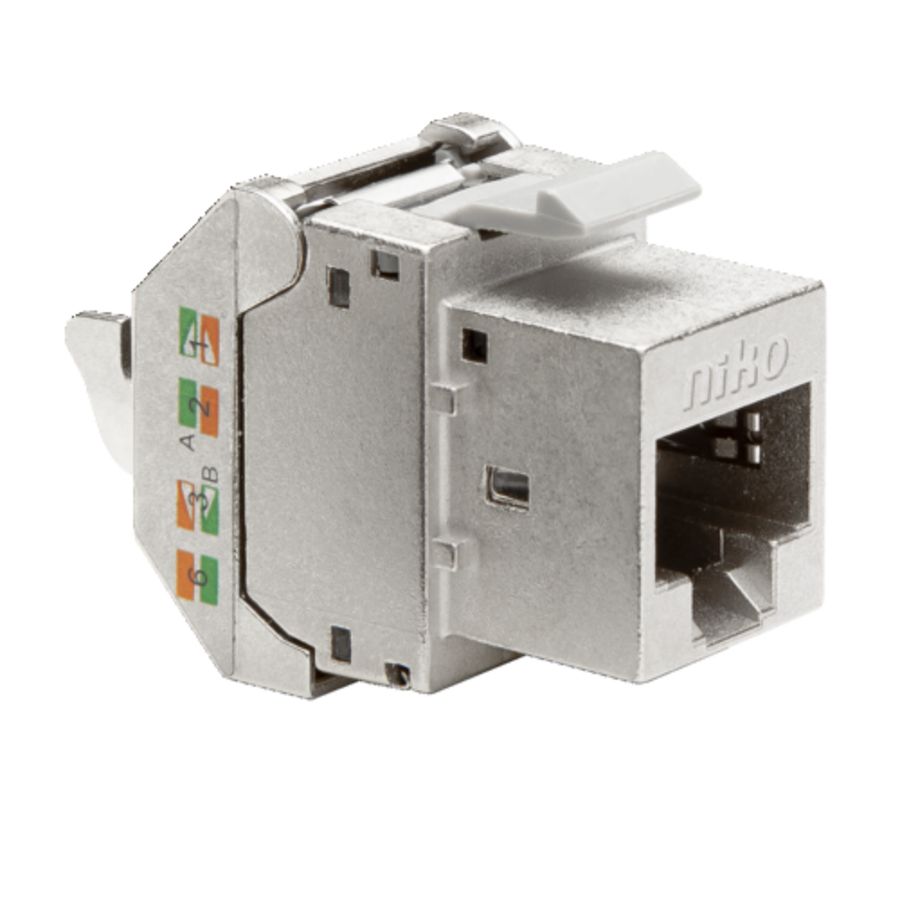 Afgeschermde RJ45-connector STP Cat. 6 PoE tot 250MHz