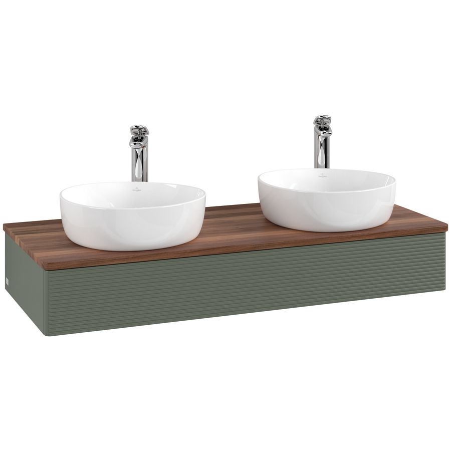Wastafelonderkast Antao 1200x190x500mm L.Green Matt Lacquer L13152HL