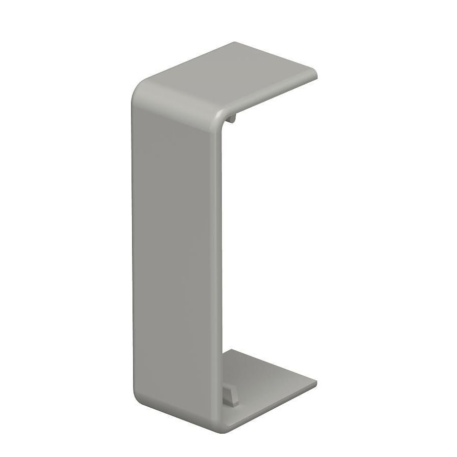 Naadafdekking 15x40mm polyvinylchlorid steengrijs VVE=10