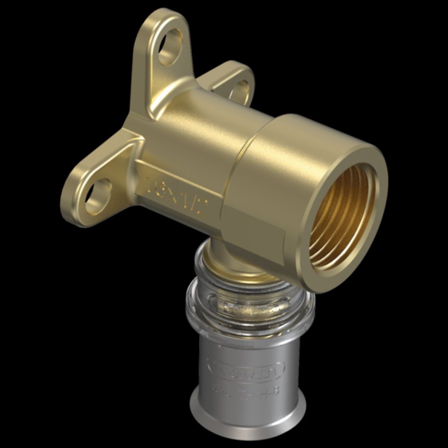Muurplaat pers TIGRIS M5 16x1/2"bn.dr.