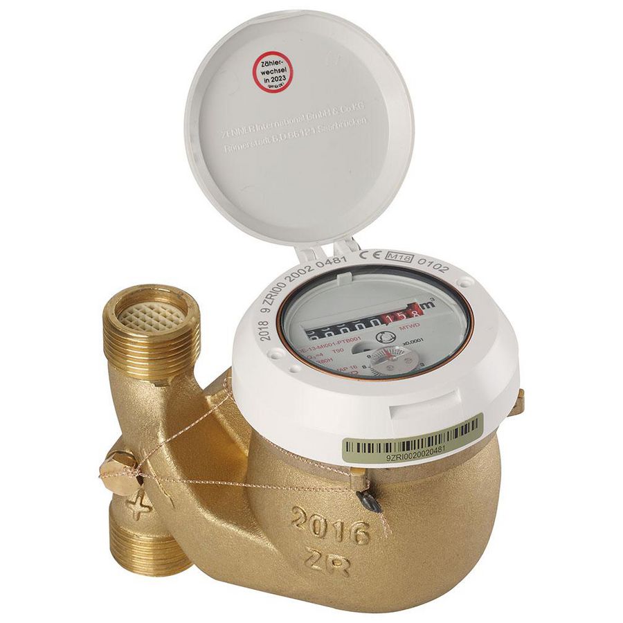 Watermeter MTWD-M-FA-CC Q3 4 m3/h DN20 1" bui.dr. L