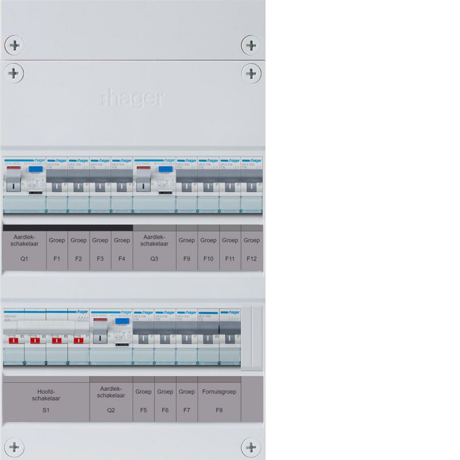 11-groepenverdeler, HS, 3x ALS 40A +kookgroep, 3f