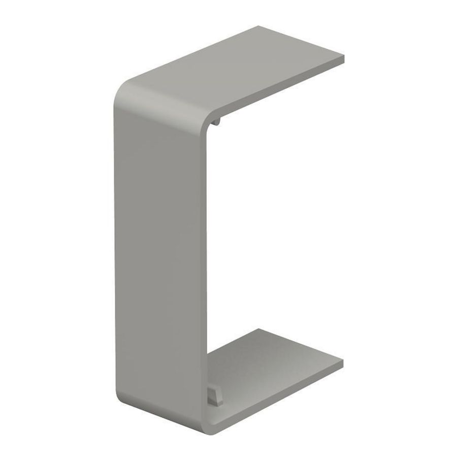 Naadafdekking 25x40mm polyvinylchlorid steengrijs VVE=10