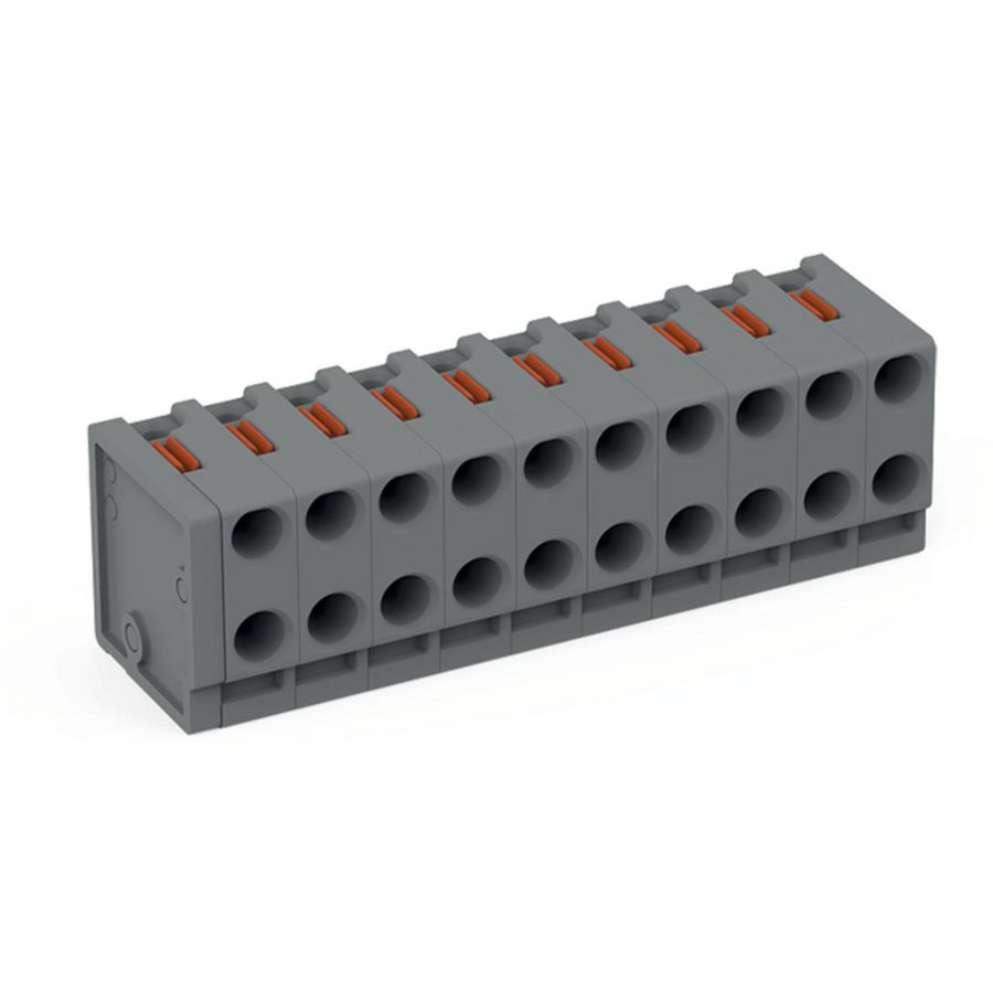 2-draads FE steker Drukknop PUSH WIRE grijs 252-310 VVE=50
