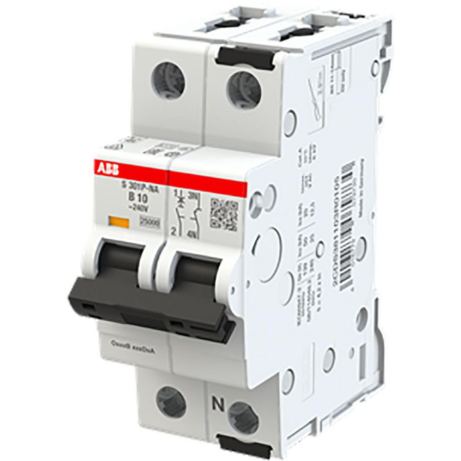 Installatieautomaat 25kA 1P+N B-karakteristiek 10A