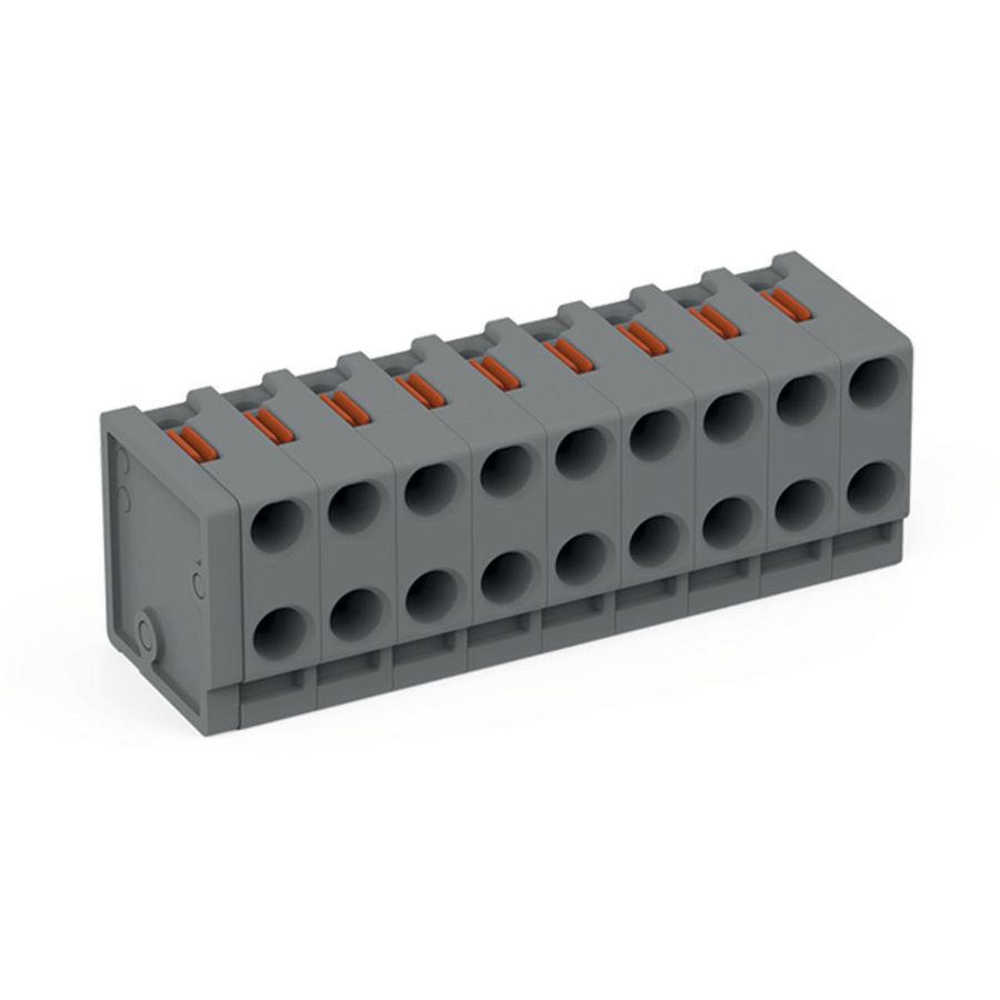 2-draads FE steker Drukknop PUSH WIRE grijs 252-309 VVE=50