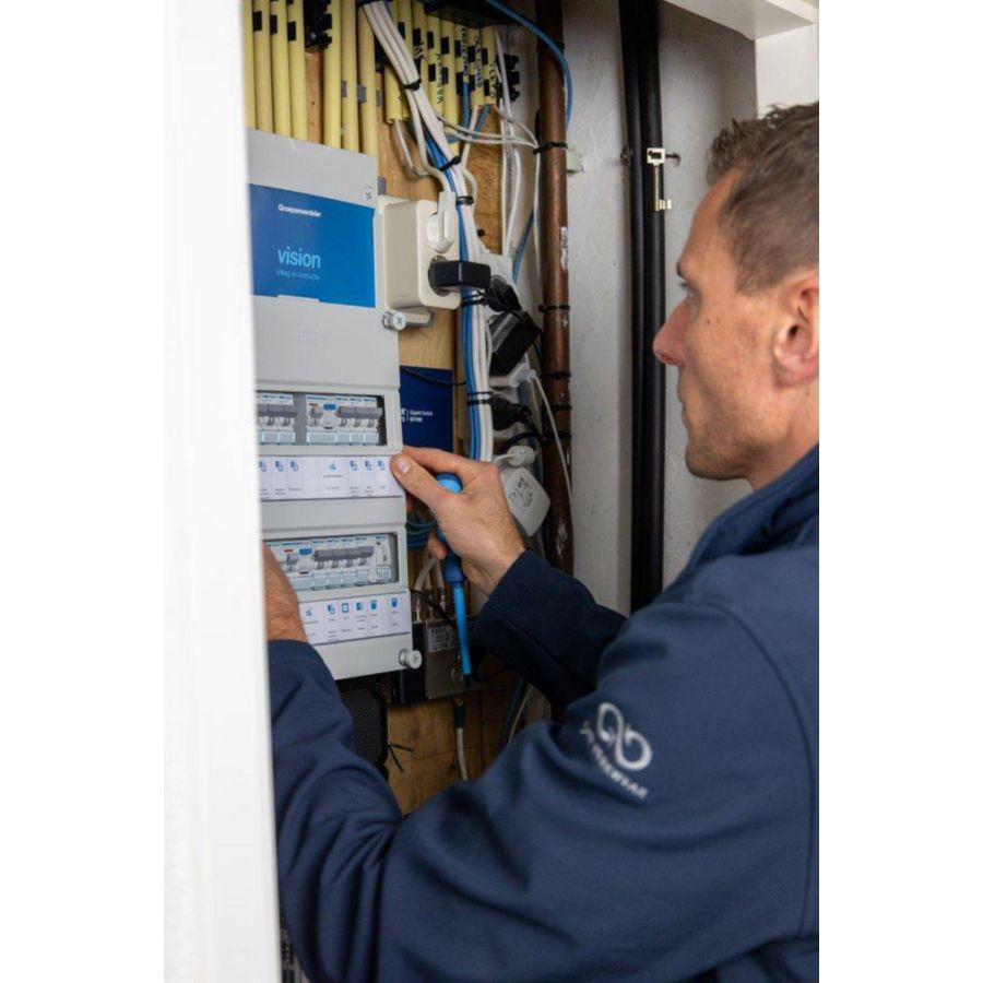 Groepenkast 7-groepenverdeler HS 2xALS 4P 30mA 3-fase